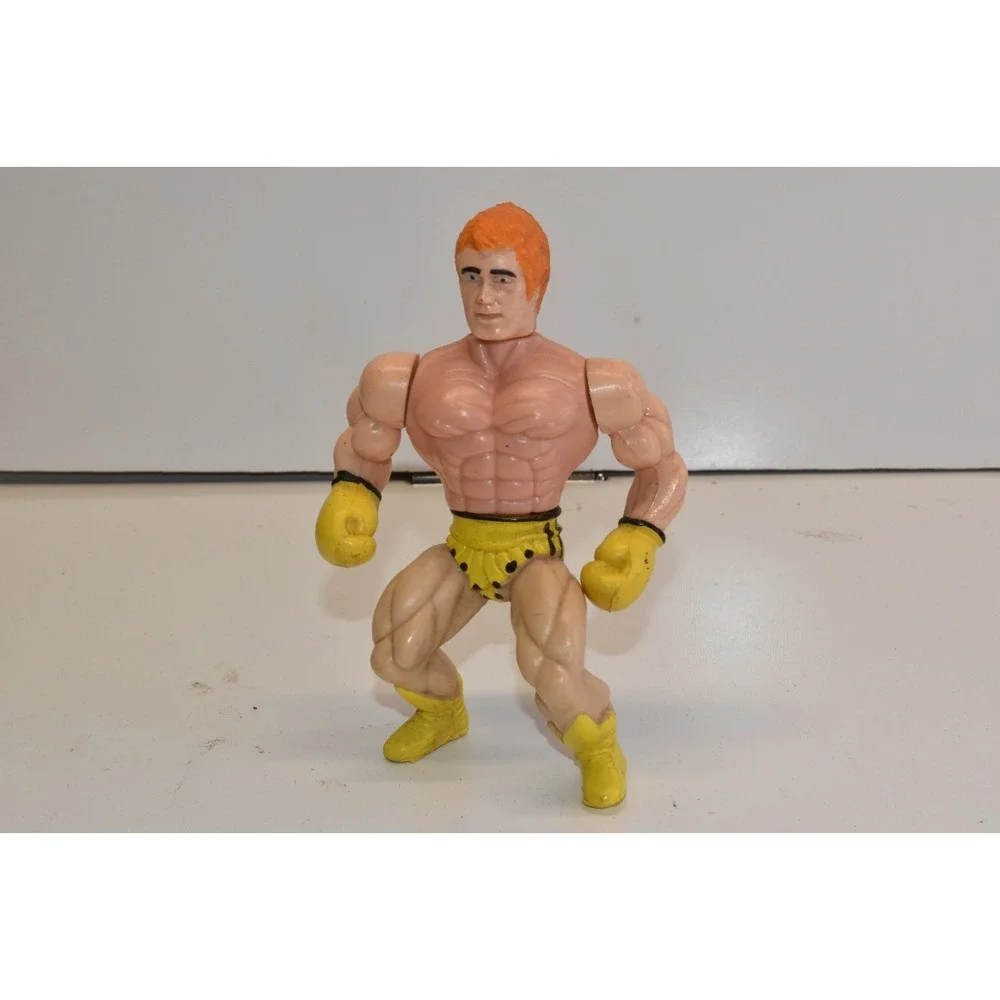 Vintage 1980s E Toys World Champion The Boxer Yellow Trunks KO Figure Rare‎